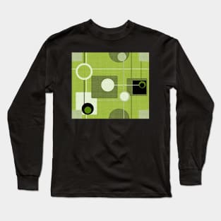 Orbs and Squares (green) Long Sleeve T-Shirt